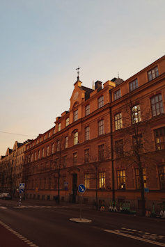 Stadsmissionens ståtliga folkhögskola på Fleminggatan i Stockholm.