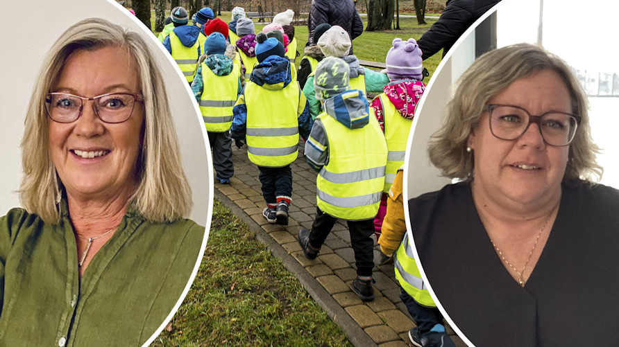 Verksamhetschefen Anette Kling Jensen och förskolläraren Katarina Karlsson berättar om hur satsningen på mindre barngrupper i Falkenberg blev.