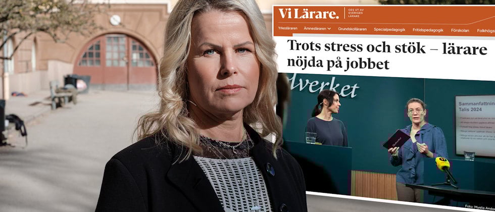 Ett porträtt av Anna Olskog och en bild från artikeln om Talisresultaten