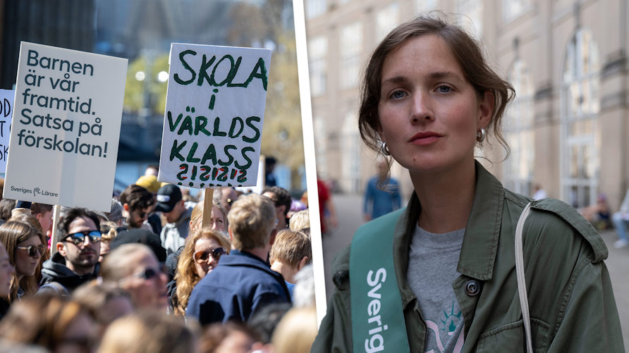 Hanna Garberg är huvudskyddsombud för Sveriges Lärare i Stockholm.