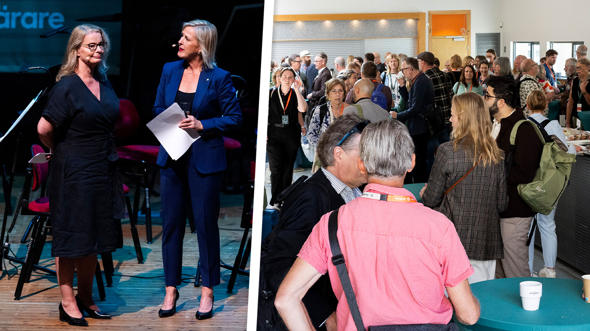 Sveriges Lärares kongress invigdes i Norrköping av bland andra Lotta Edholm och Åsa Fahlén.