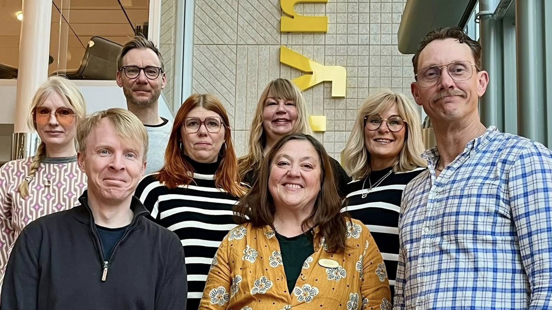 Ett foto av styrelsen för Sveriges Lärare universitet och högskola i fackets lokaler ”Rymden”