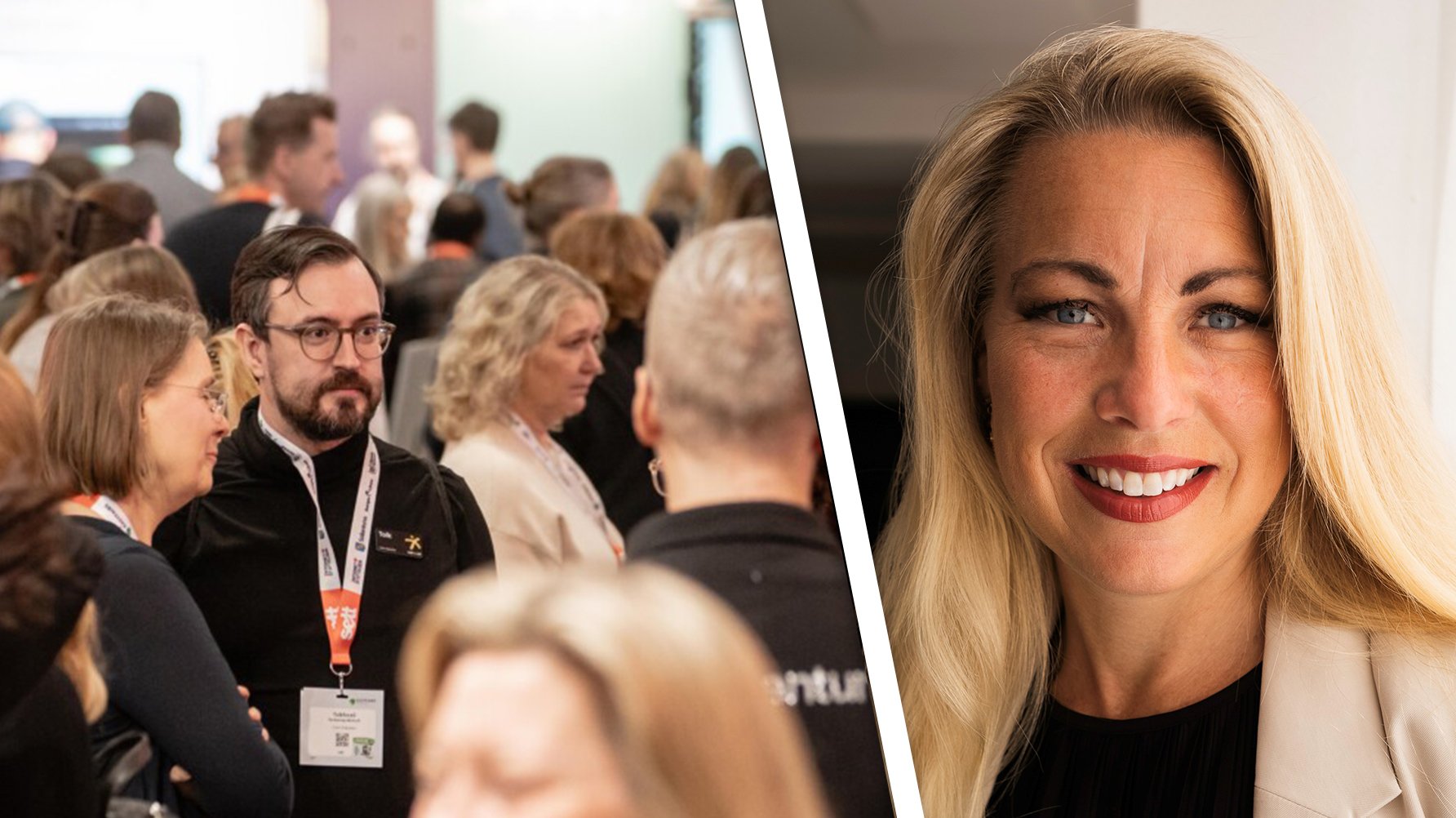 Ett foto från Sett-dagarna och ett porträtt av Susanne Kjällander