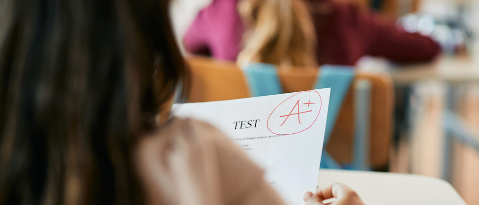 Eleven har fått tillbaka sitt prov med betyg ”A”