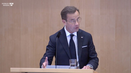 En bild på statsminister Ulf Kristersson