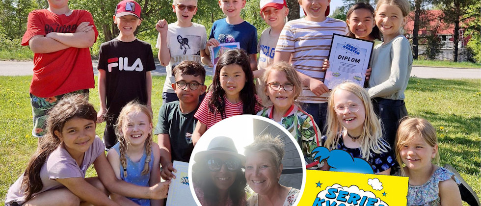 Bild på vinnarklassen 2B i Alneskolan i Örnsköldsviks kommun