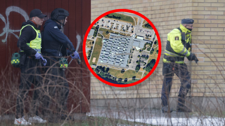 Ett tiotal personer sköts ihjäl vid Risbergska skolan i Örebro.